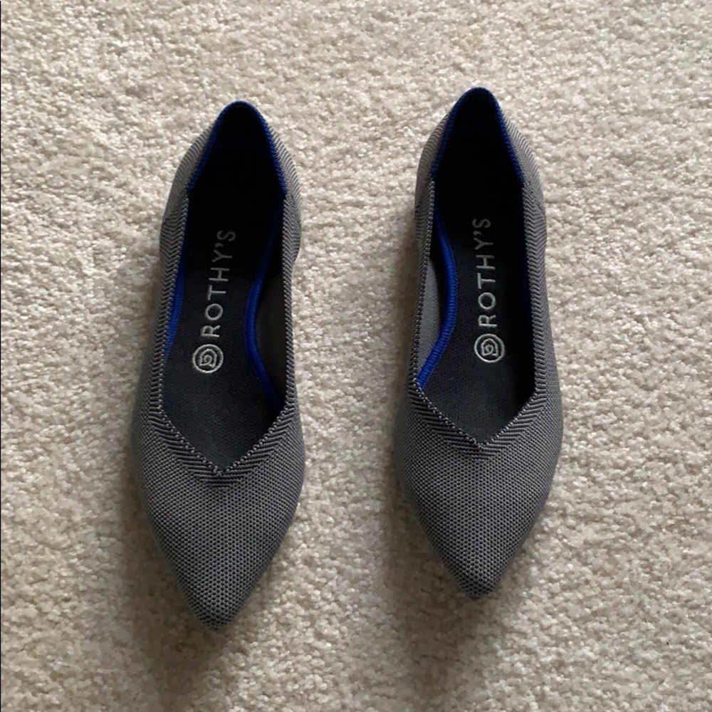 Rothy’s The Point Size 8 in Cloud Gray Birdseye